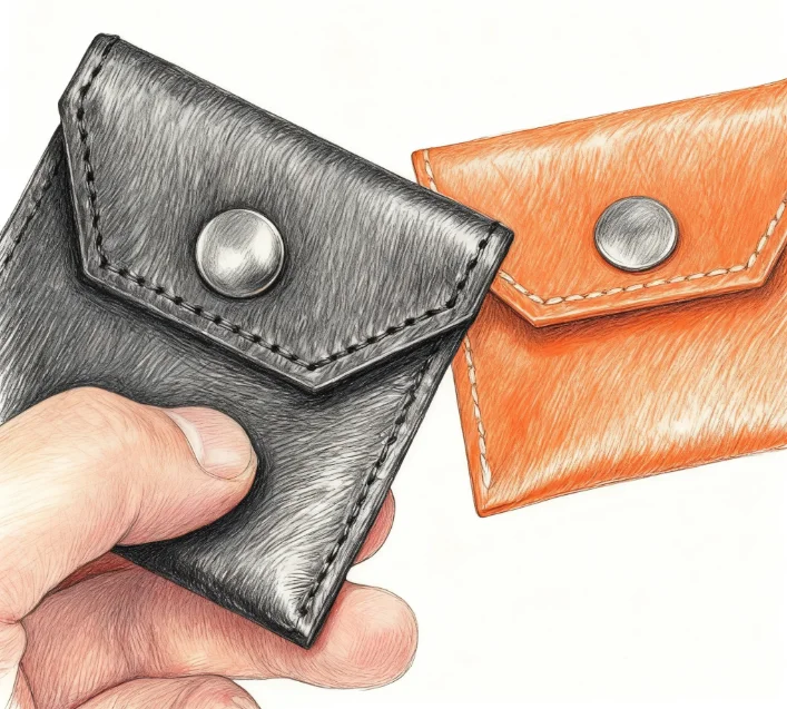 Handmade Leather FPS Coin Wallet Magic Trick Close-Up Magia Magie Stage Illusions Magician Accessories Props