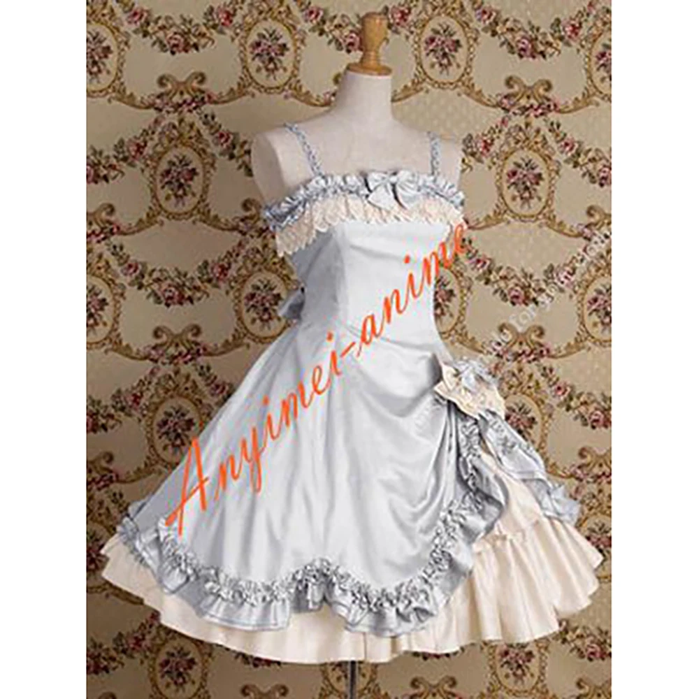 

fondcosplay Gothic Lolita Punk Sweet Fashion Baby Blue White Cotton Dress Cosplay Costume CD/TV[CK1314]