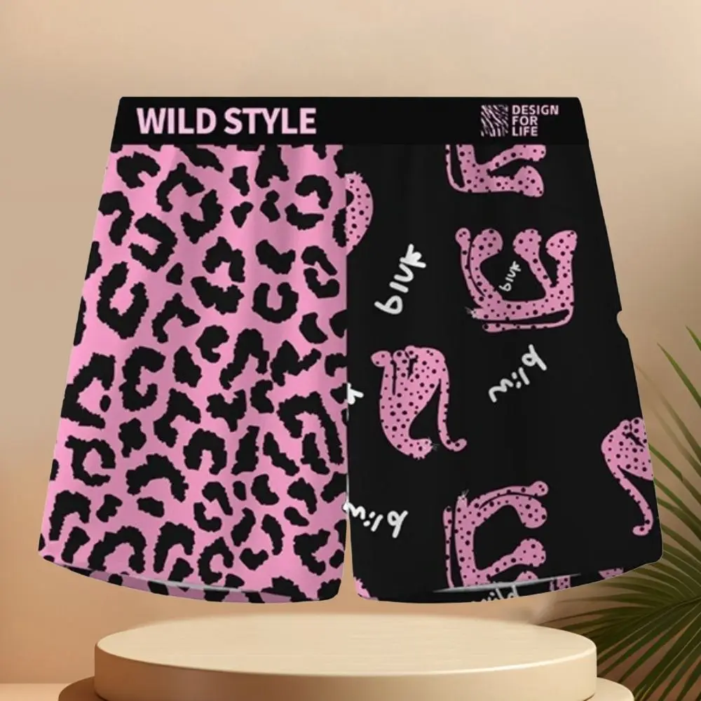 

Свободные леопардовые пляжные шорты, классические мужские штаны для сна, пижамы, толстовки, мешковатые шаровары, шорты, брюки