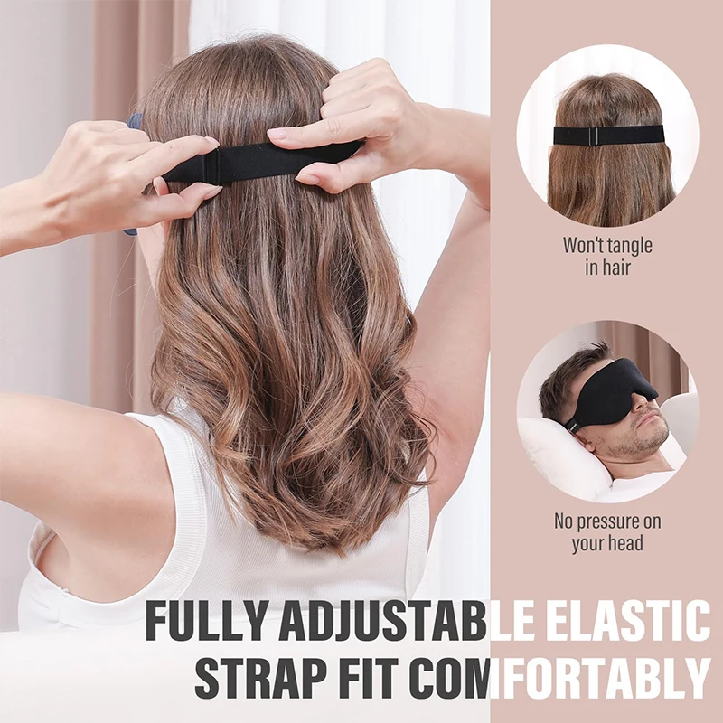 3D睡眠アイマスク、男女兼用ソフトな疲れ目緩和アイカバー、ナチュラルな睡眠用目隠し、スキンケアツール