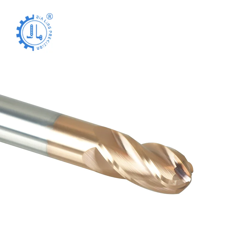 Imagem -06 - Fresa de Carboneto de Aço de Tungstênio com Nariz Esférico de Quatro Flautas Hrc58 para Metal Flautas Fresa de Ponta Esférica
