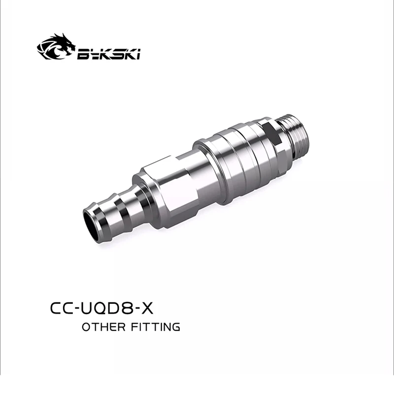 Bykski Fast Cut-off สแตนเลสวาล์วหยุดน้ํา Server Data Center Liquid Cooling Quick Connector, CC-UQD8-X