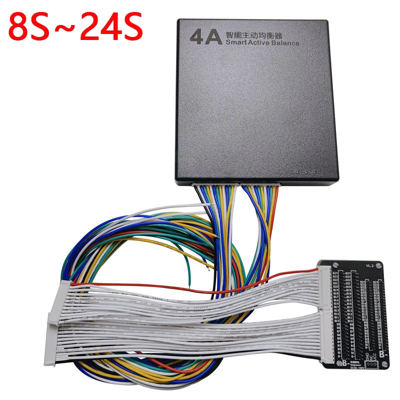 4th 8S-24S Smart Active Balancer Lifepo4 Lipo Lithium LTO Battery Energy Equalizer 4A Lithium Battery Equalizing Circuit