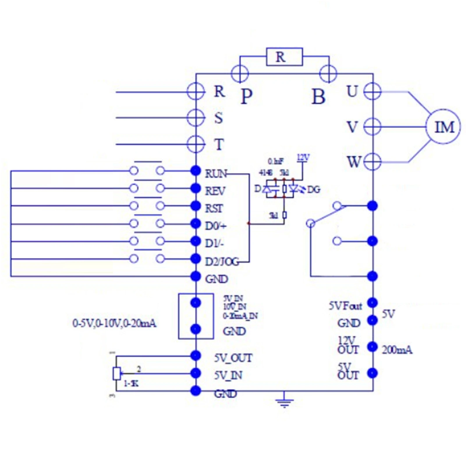 Motor Speed Controller Variable Frequency Drive 3‑Phase VFD Motor Speed Controller 380V Output 7.5KW A2‑3075 Vector Inverter