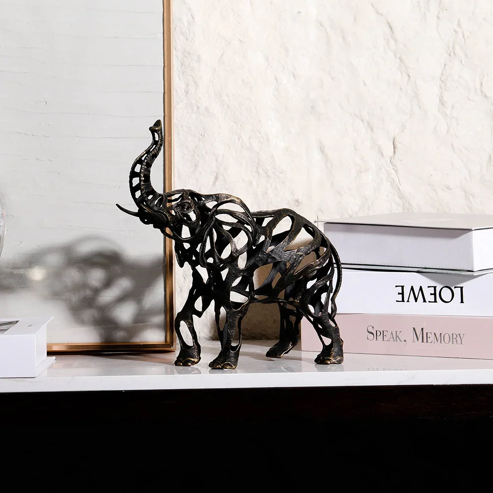

'for Customize Casting Metal Elephant Sculpture Figurine Interior Novelty & Creative Home Decoration Style