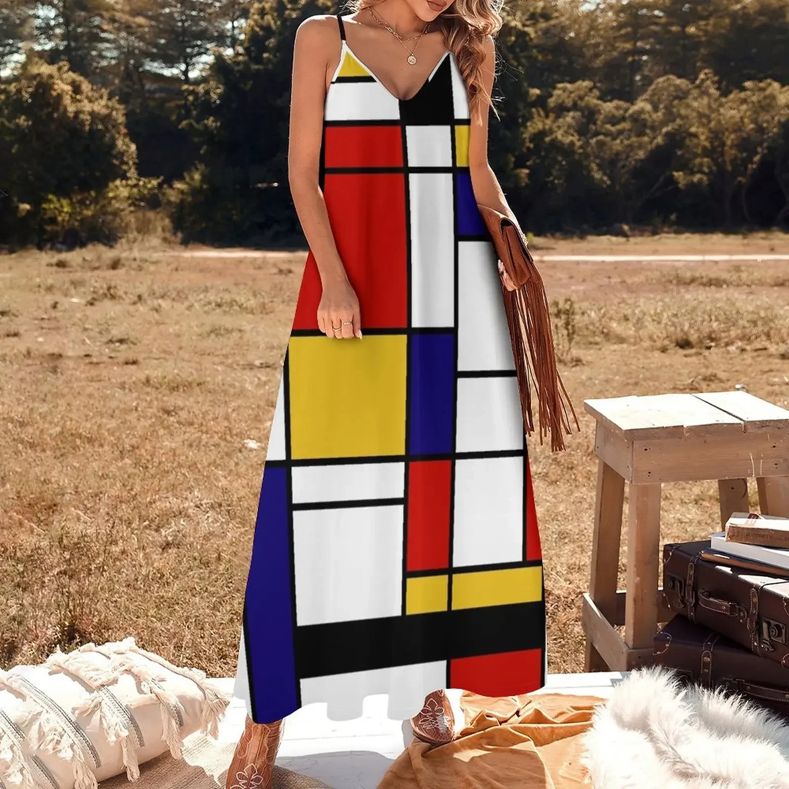 De Stijl #2 (Mondrian Inspired) Sleeveless Dress prom clothes Elegant gowns summer dress womens 2024 Dress