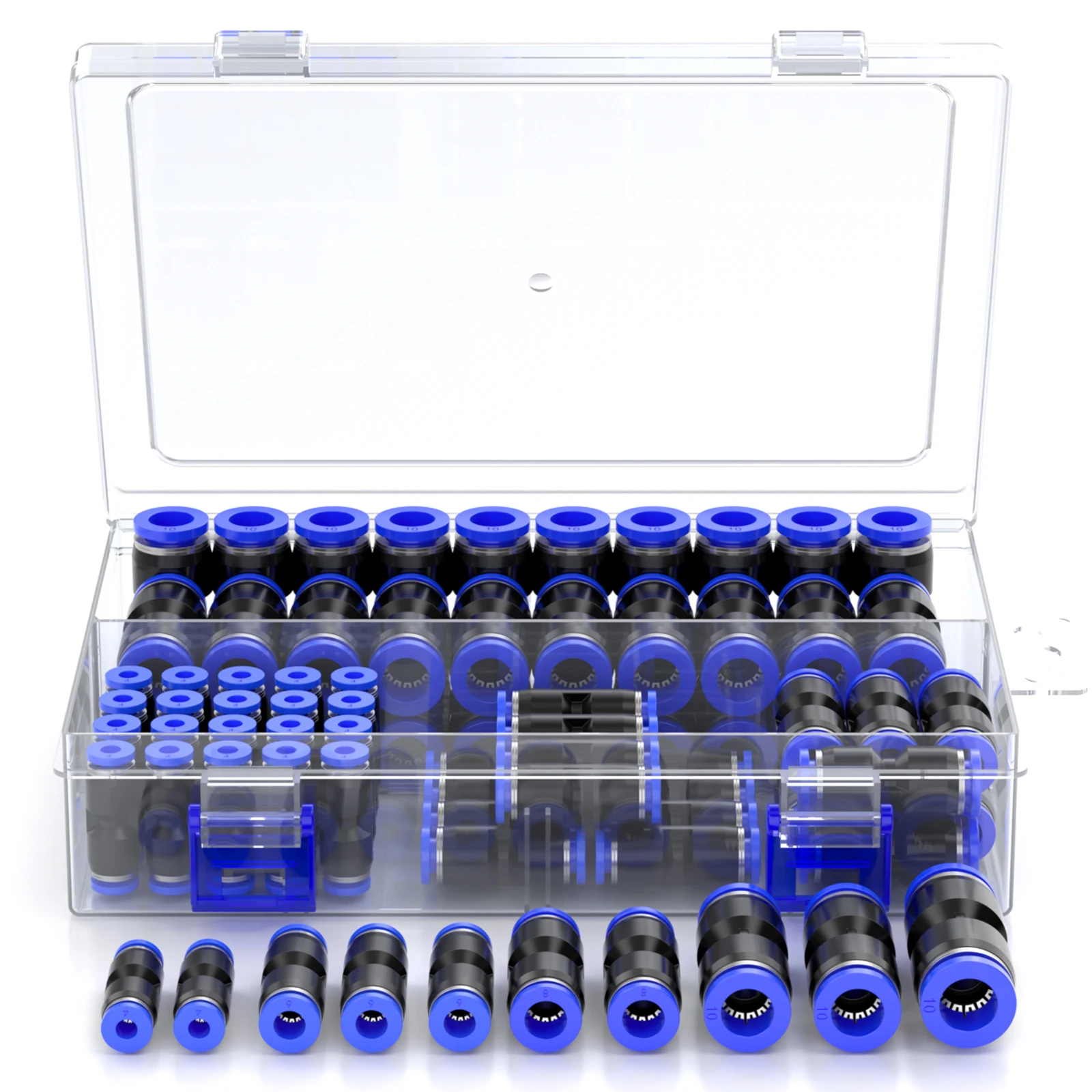 

50 шт. прямые нажимные разъемы надежные разъемы для быстрого подключения, специально предназначенные для надежных соединений в трубопроводах.