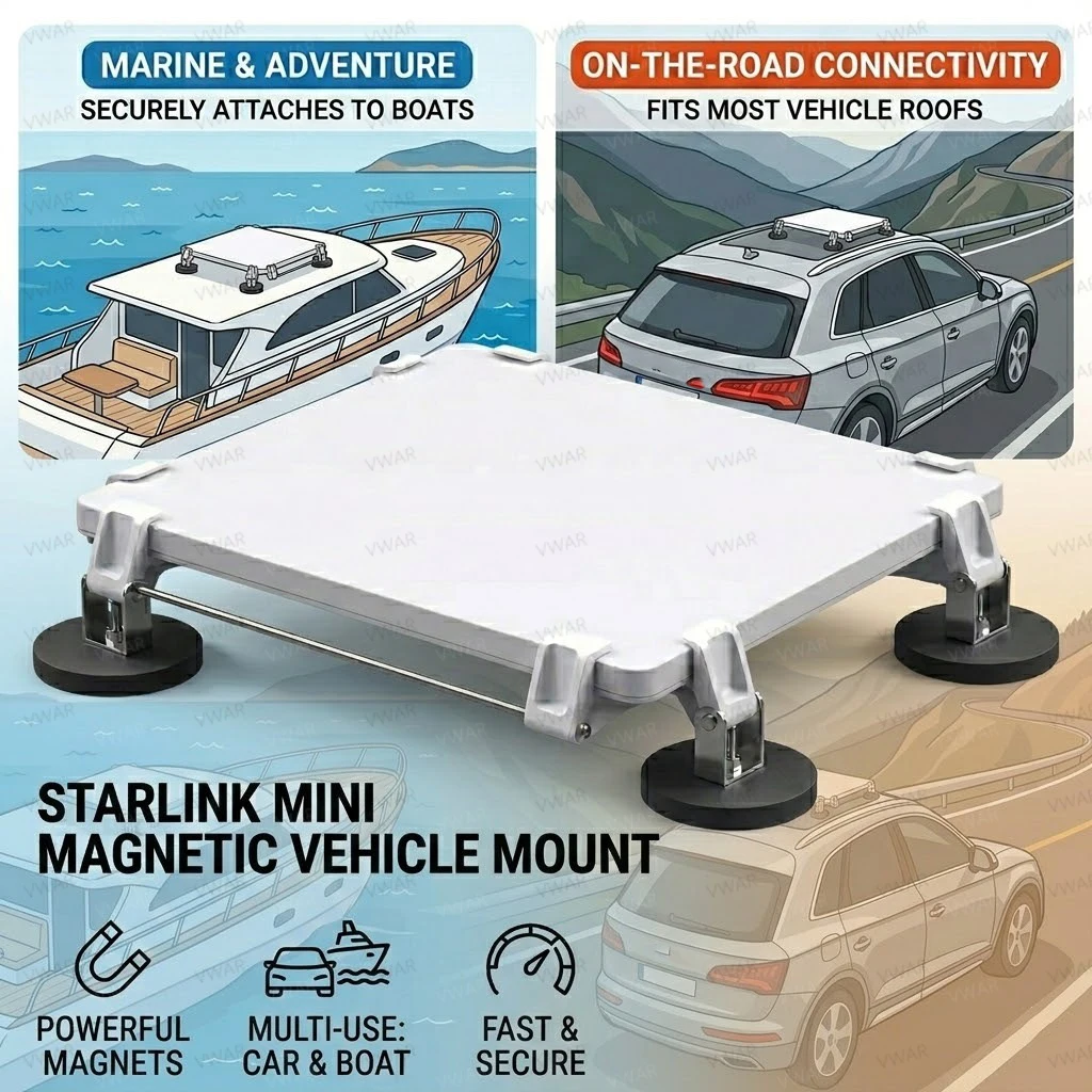 

Магнитное крепление для Starlink Mini: Стабильное автомобильное крепление, мощный магнитный держатель, комплект для крепления на крышу автомобиля, аксессуары для автодомов, автомобилей, яхт