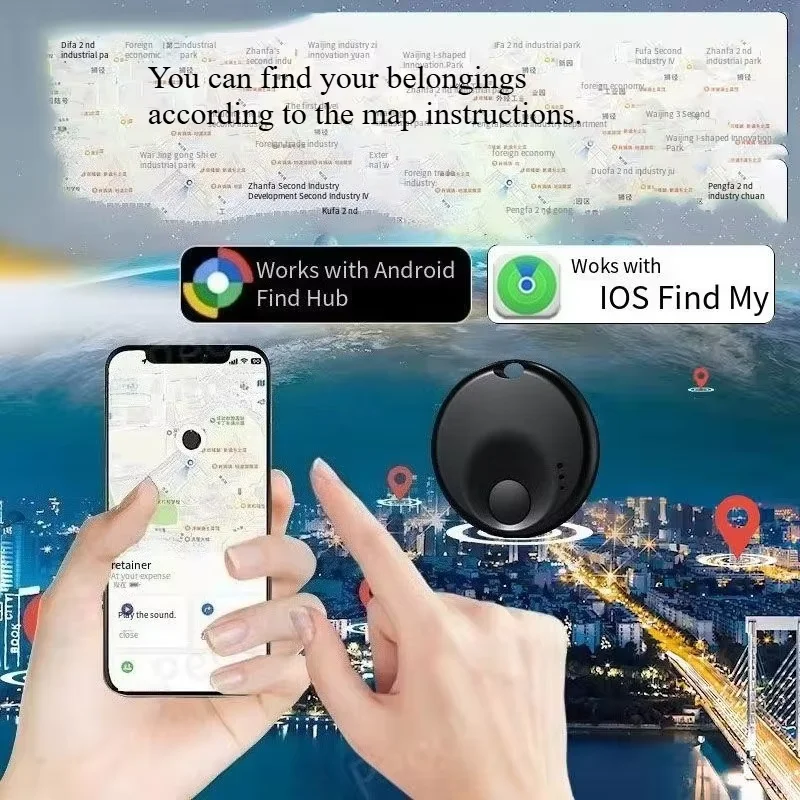 Smart Tag Mini Tracker Work with Android iOS System Air Tag Finder Locator Car Bag Key Wallet Tracker