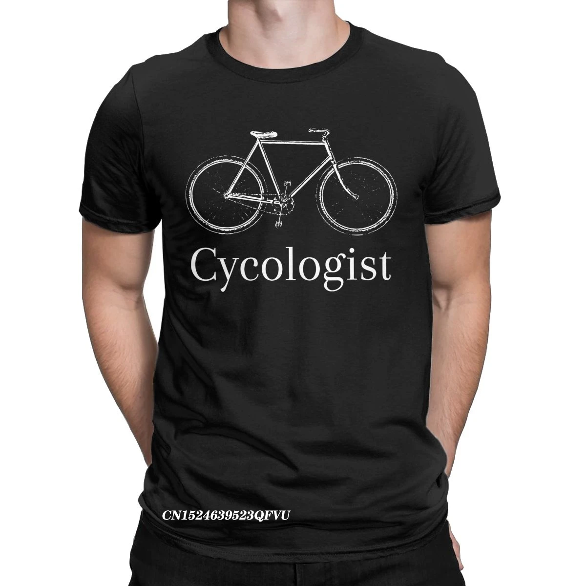 

Funny Cycologist Mountain Bike T-Shirts Men Round Collar Pure Cotton Tops T Shirts Harajuku Tee Shirt Plus Size Tops