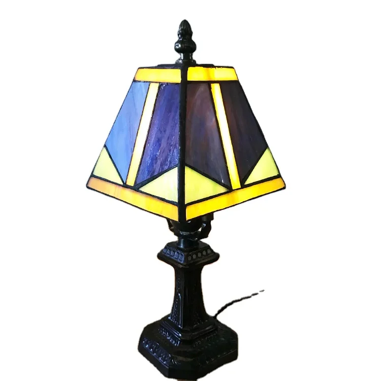 European retro desk lamp, living room study lighthouse shape decorative lamp, new glass desk lamp crossover