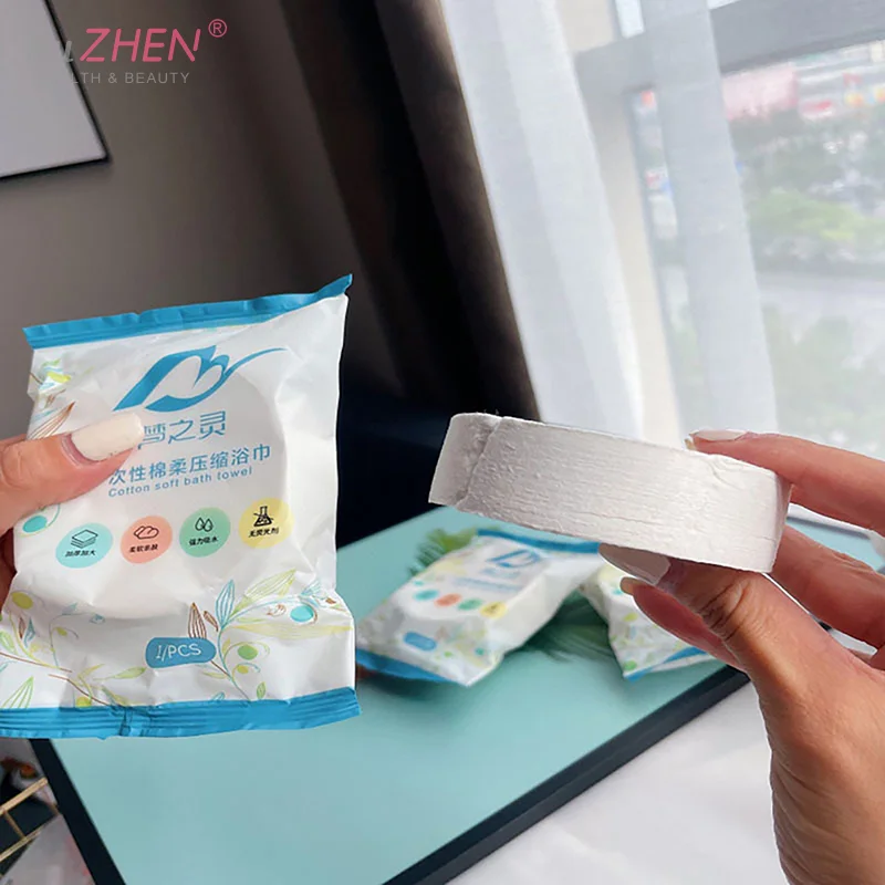 1 SZT. Duże Jednorazowe Ręczniki Kąpielowe Kompresowane Ręczniki Podróżne Bawełniane Ręczniki Przenośne Podróżne Niezbędne Ręczniki Pod Prysznic Możliwe do Prania