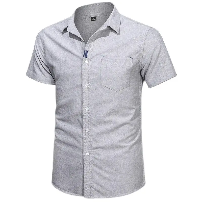 New Mens Military Shirt Men Short Sleeve Cargo Shirts 100% Cotton Casual Solid Shirt Male Pocket Work Shirt