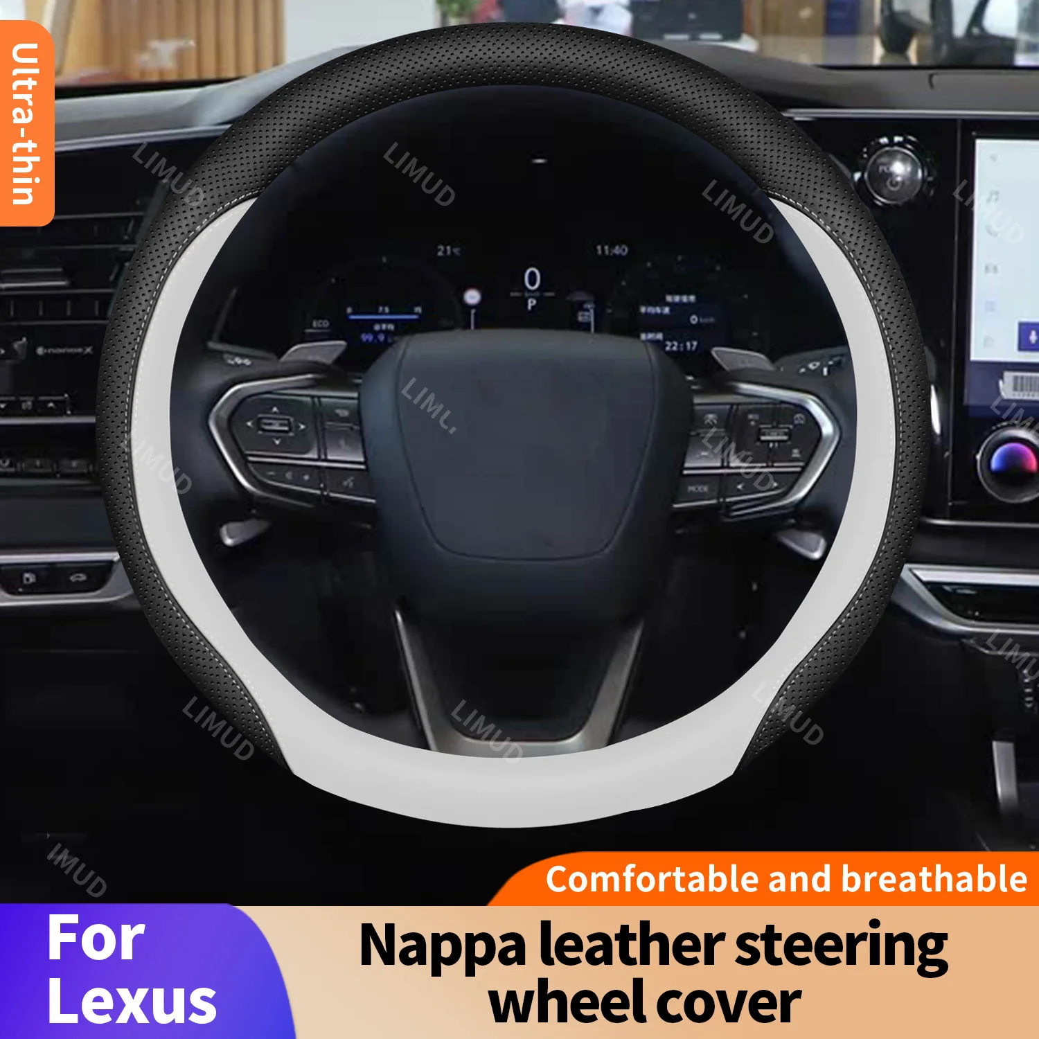 غطاء عجلة قيادة السيارة لكزس CT 200h RX 300 330 400 450 350 UX 250 300h NX NX400h RX RX300 أغطية سيارات جلدية عالية الجودة