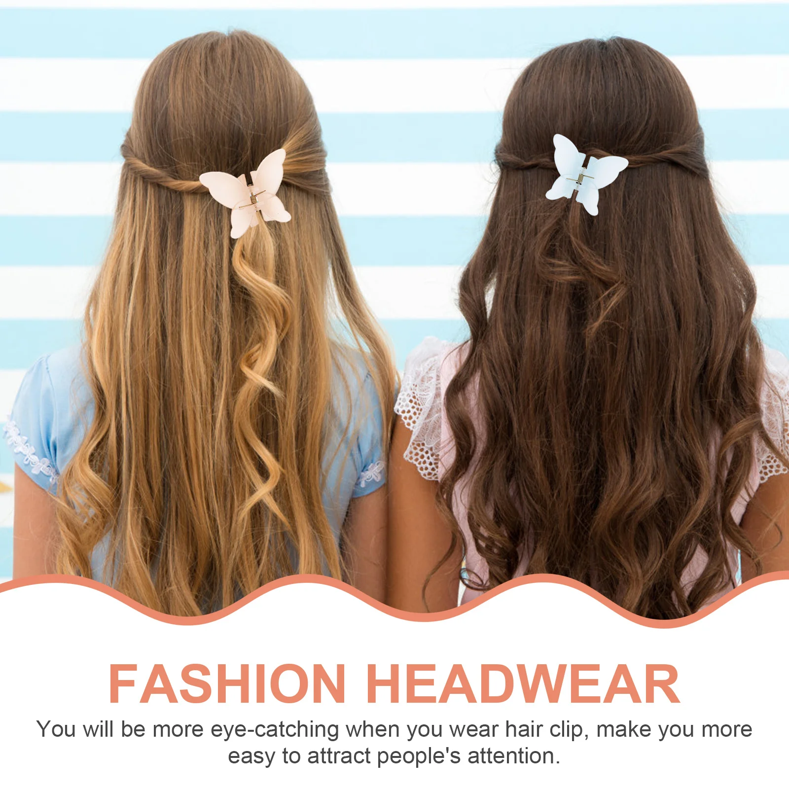 

8pcs Matte For Claw Clips Women Thin Large Jaw Accessories Clip Butterfly Women Claw Hair Clips For Thick Hair