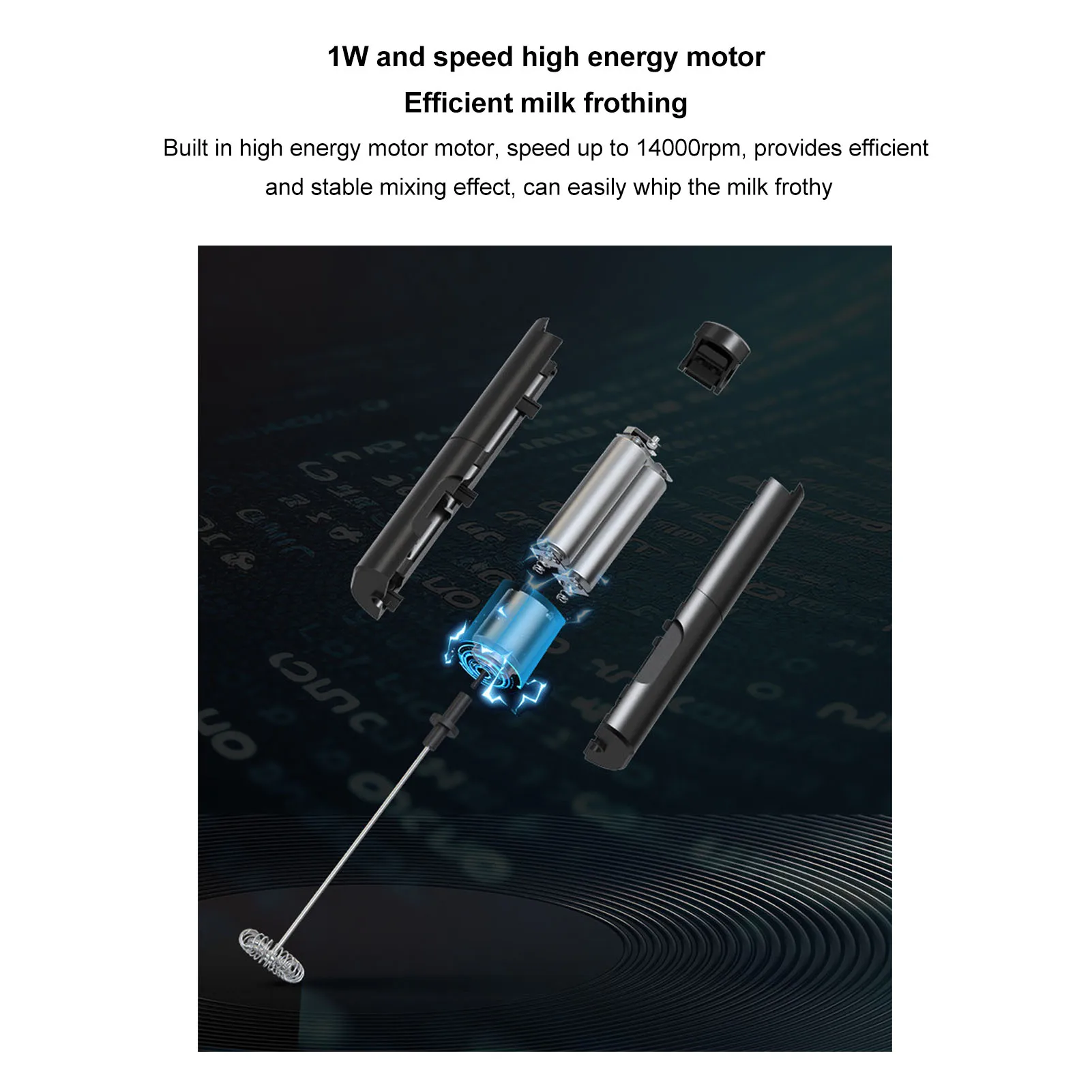 電動ミルク泡立て器多機能効率的な低ノイズミニハンド泡立て器ワンドコーヒーラテホットチョコレート用