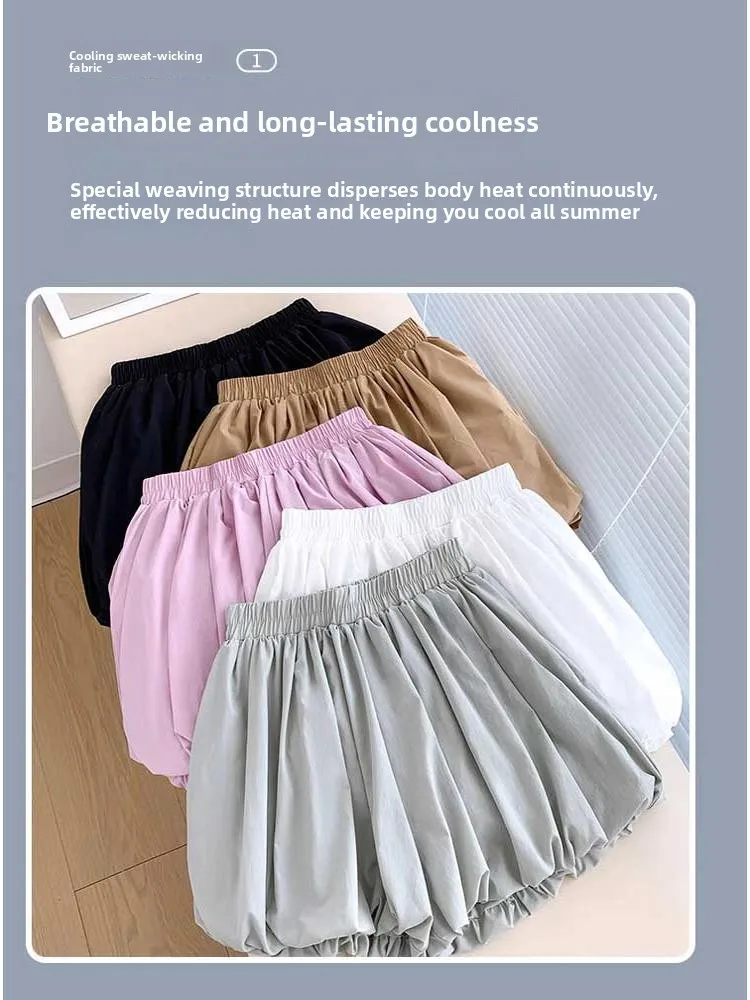 Summer High Waist Floral Print ort Pants Women's plus Size Thinming Versatile Casual Skort Korean Sle Polyester Fiber