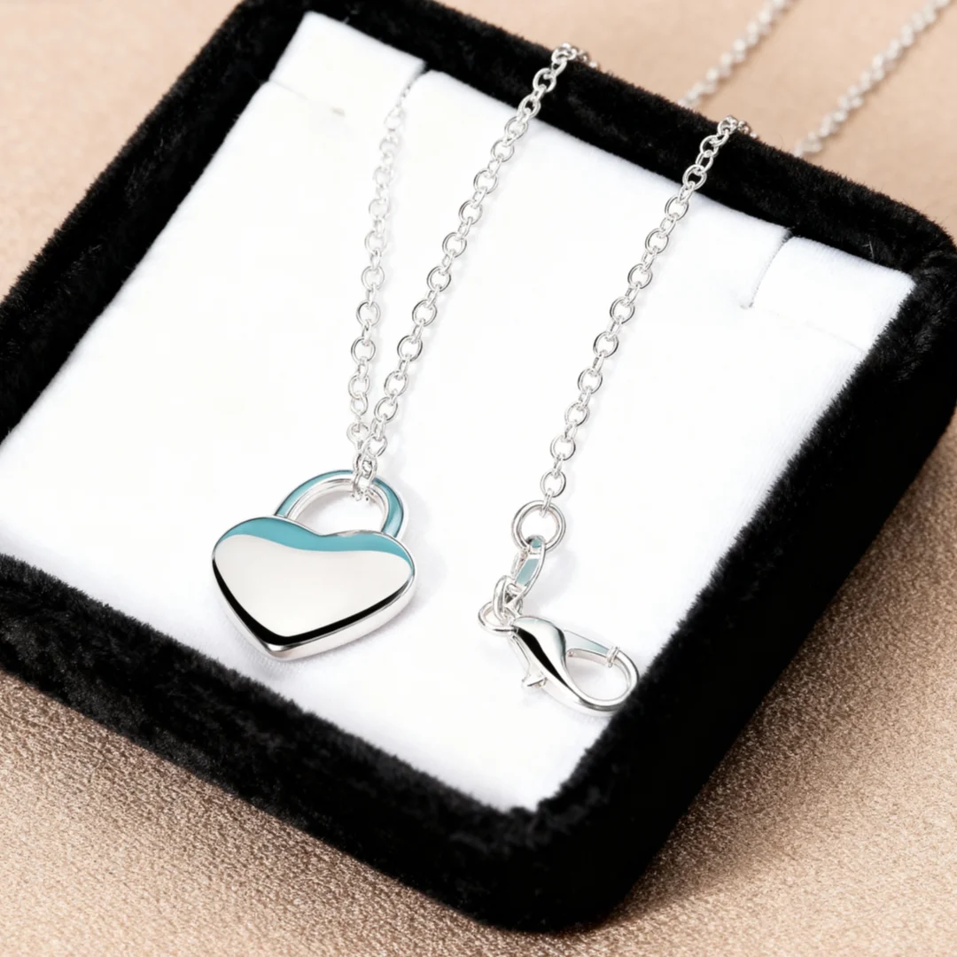 

Специальное предложение: ожерелье с замком в форме благородного сердца из стерлингового серебра 925 пробы для женщин, модный дизайнерский подарок на свадьбу, вечеринку, бижутерия.