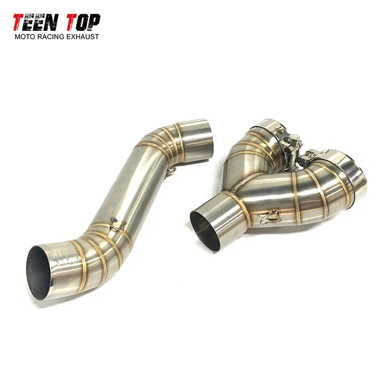 Motorcycle Slip-on Exhaust For BMW S1000RR S1000R HP4 Exhaust Muffler 60.5mm Middle Link Decat Pipe S1000RR Escape Moto Tailpipe - view 5