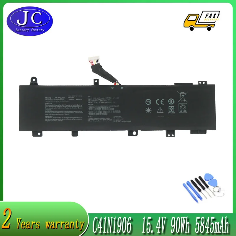 C41N1906 C41N1906-1 15.4V 90WH Laptop Battery For ASUS GX550LWS GX550LXS FA506QM FA706IH FA706QR FX506HC FX506HM FX706H FA506IU