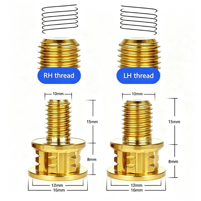 Motorcycle Rearview Mirror Hole Plug Bolt M10x15mm Motorcycle Modified Reflector Decorative Plug, Pitch 1.25mm Decorative Bolt