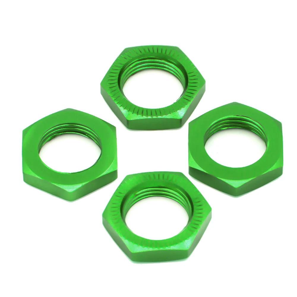 Tuerca de rueda hexagonal de 8 piezas y 17mm, adaptador de rosca de 1,25mm para algún modelo de RC Hobby Hobao, accesorios de coche 1/8