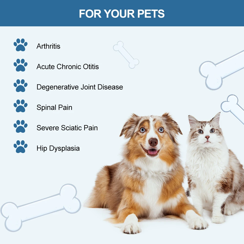 ZJKC dispositivo veterinario de terapia láser fría para mascotas, 4 × 08nm, terapia de luz roja para la artritis de la Otitis, alivio del dolor, uso