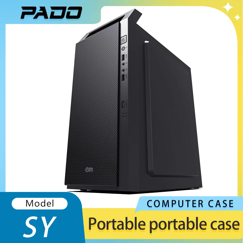 

PADD SY Pc Case M-ATX Portable Gabinete Pc ITX Motherboard Gabinete Gamer Computer Case USB2.0 Desktop Small Chasis Pc Gamer