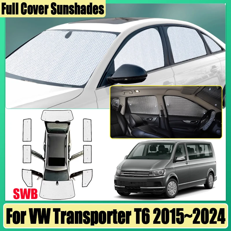 

Car Sunshade Cover Visor For Volkswagen VW Transporter T6 2015~2023 2024 SWB T6.1 Window Anti-UV Sun Protector Cover Accessories