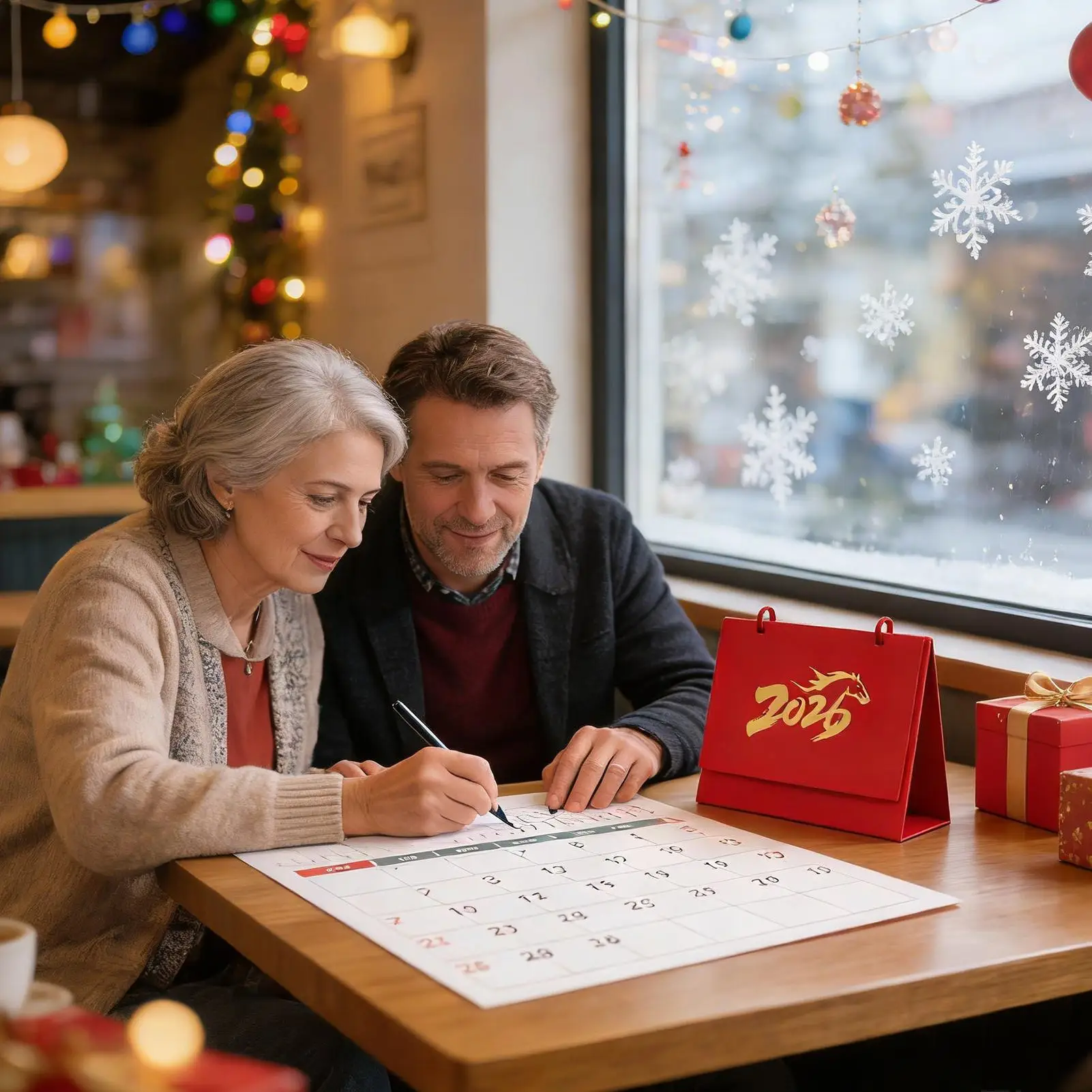 

Chinese New Year Horse Desk Calendar 12-Month 2026 Planning Tool Spring Festival Desktop Calendar For Office Home Hotel School