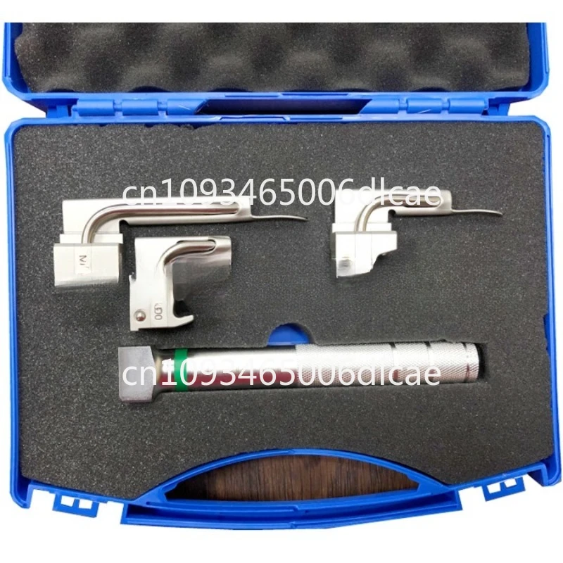 Hospital Medical Stainless Steel Pediatric Miller Fiber Optic Laryngoscope Set For Airway intubation