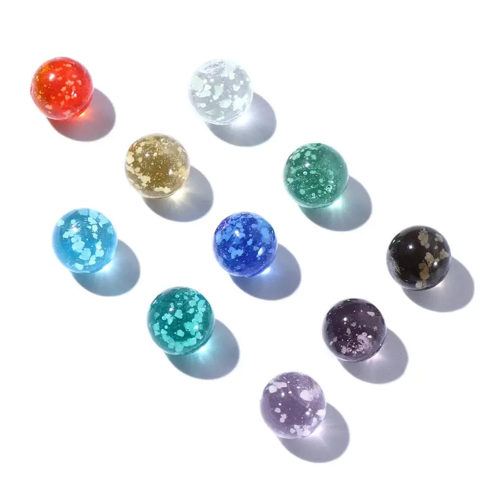 10pcs/pack Glow in The Drak Luminous Glass Balls Glass Marbles Non-porous Fish Tank Glass Ball Colourful 16mm