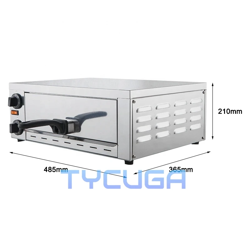 เตาอบพิซซ่าไฟฟ้าขนาด 12 นิ้วเตาอบชั้นเดียวเครื่องอบสแตนเลสเตาอบบ้านเชิงพาณิชย์น้ําหนักเบาแบบพกพาและปลอดภัย