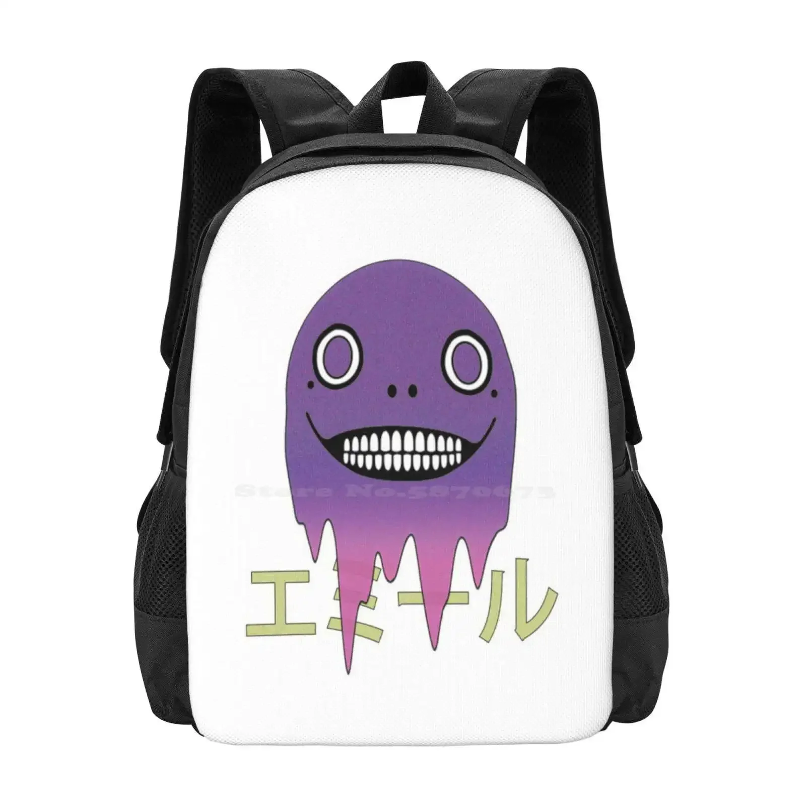 

Emil Head Nier (Purple) Hot Sale Schoolbag Backpack Fashion Bags Emil Nier Nier Automata Nier Gestalt Nier Replicant Face Smile