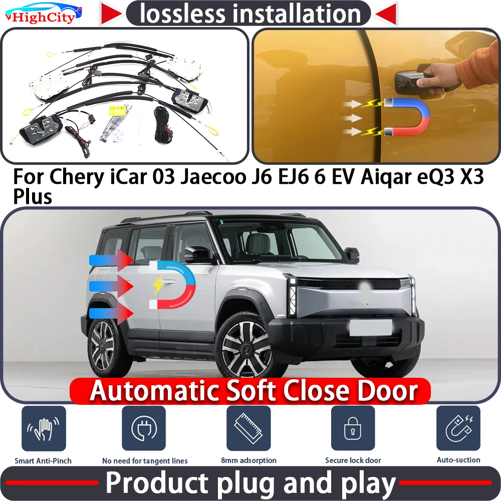 

Closing Door Lock Actuator for Chery iCar 03 Jaecoo J6 EJ6 6 EV Aiqar eQ3 X3 Plus Soft Close Power Latch System Auto Pull Door