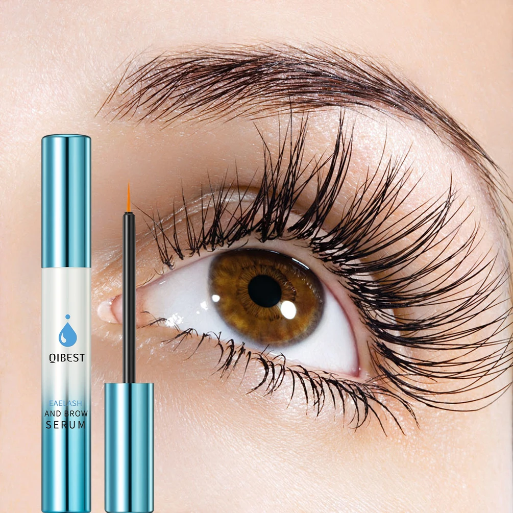 QIBEST Eyelash Fast Growth Serum Natural Eyebrow Lashes Lifting Volume Fuller Thicker Lengthening Eyelash Brows Liquid Extension