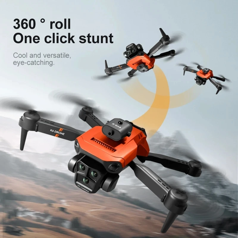 K6 Max Drone 8K WIFI GPS Professinal Three Cameras Wide Angle Optical Flow Four-way Obstacle Avoidance Quadcopter view 2