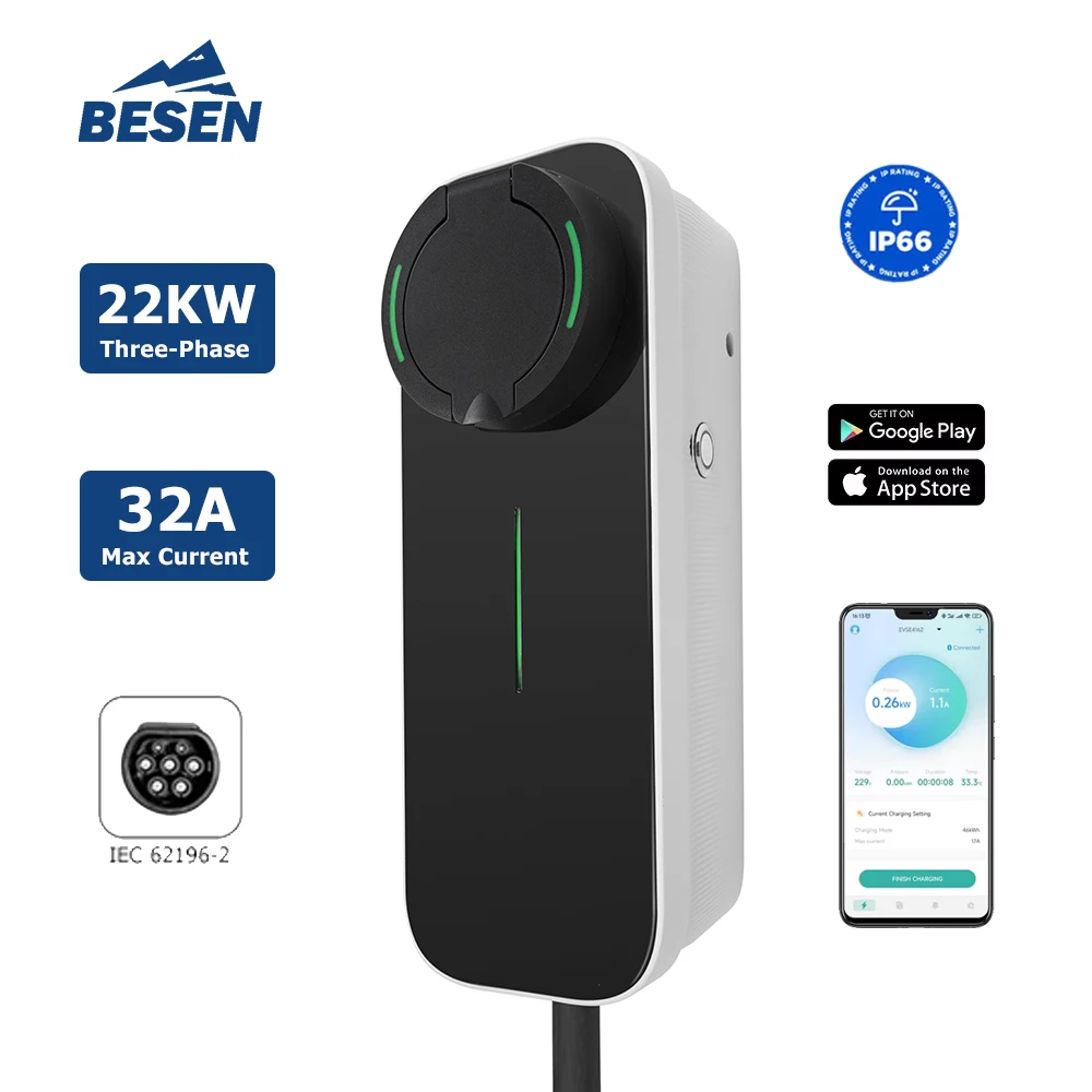 

32A Easy Wallbox Home Ev Charger 22kw The Best IEC 62196 APP With Bluetooth