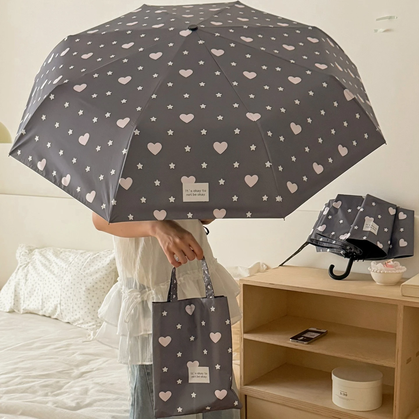 Women'S Fashion Umbrella - Payung Lipat Manual Motif Fashion untuk