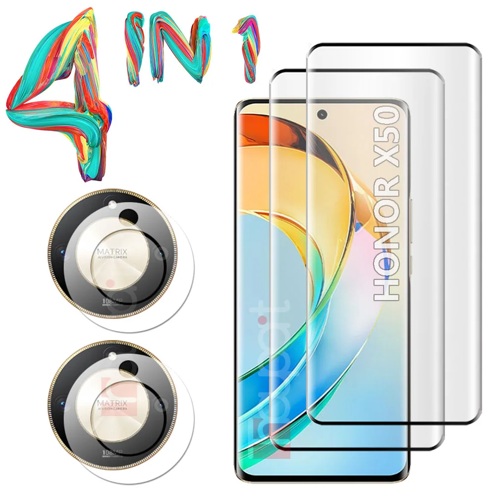 

3D Tempered Glass For Honor X50 Pro Screen Protector Camera Lens Film For Honor X50Pro Glass Protective