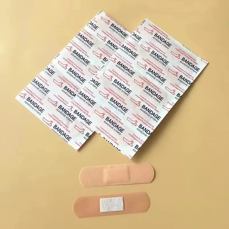 100-1000Pcs Band Aid, Waterproof Breathable Pad, Adhesive Plaster, Wound Hemostatic Patch, Emergency Bandage, Medical Gauze