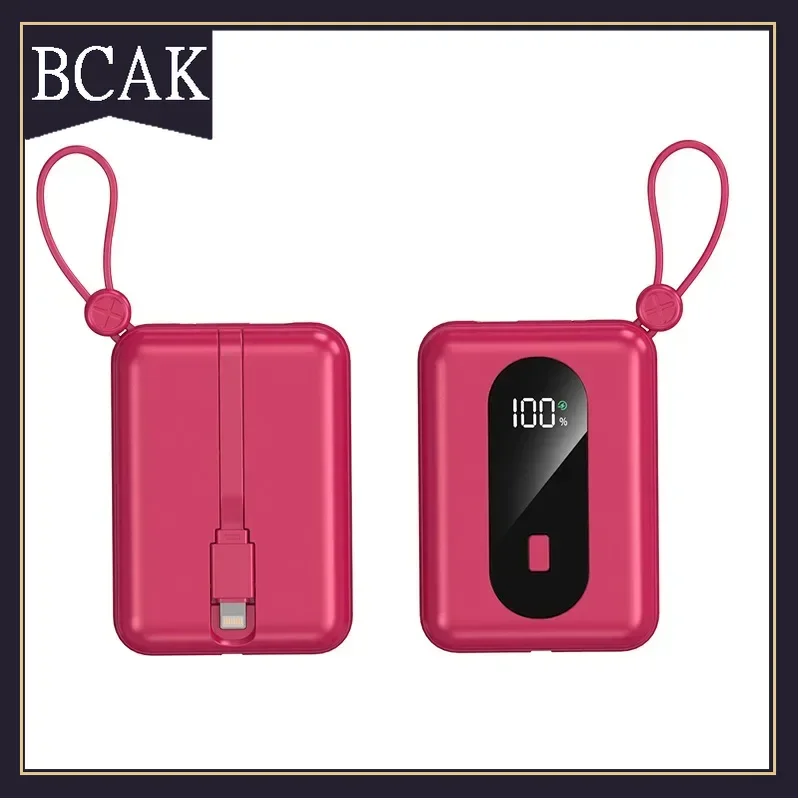 Hot Style BCAK Features 120w Self-contained Cable, Super Fast Charging, Compact Portable Power Bank, 10,000mAh Mobile Power Supp