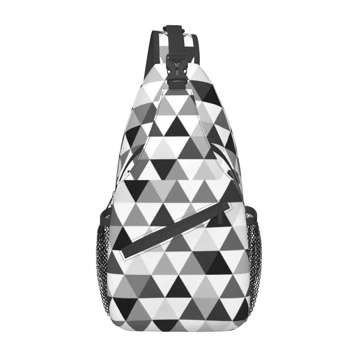 Triângulos Sling Bag Peito Crossbody Ombro Sling Mochila Esportes Ao Ar Livre Daypacks Geométrica Padrão Simples Satchel