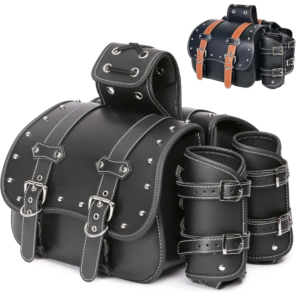 

Мотоциклетная седельная сумка из ПВХ, сумка через седло, боковые сумки с подстаканником, водонепроницаемая сумка для инструментов, инструмент для хранения