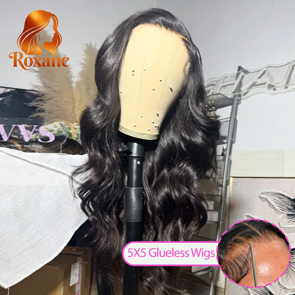 

Парик из натуральных волос Roxane 220% плотности, с волнистой текстурой, 13x4, 13x6, HD Lace Frontal, без клея, 5x5, для чернокожих женщин, 30-40 дюймов