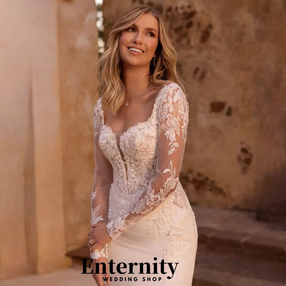 Customized High Split Wedding Dresses Elegant V Neck Sleeveless For Women Charming Lace Applique Bridal Gowns Vestidos De Novia