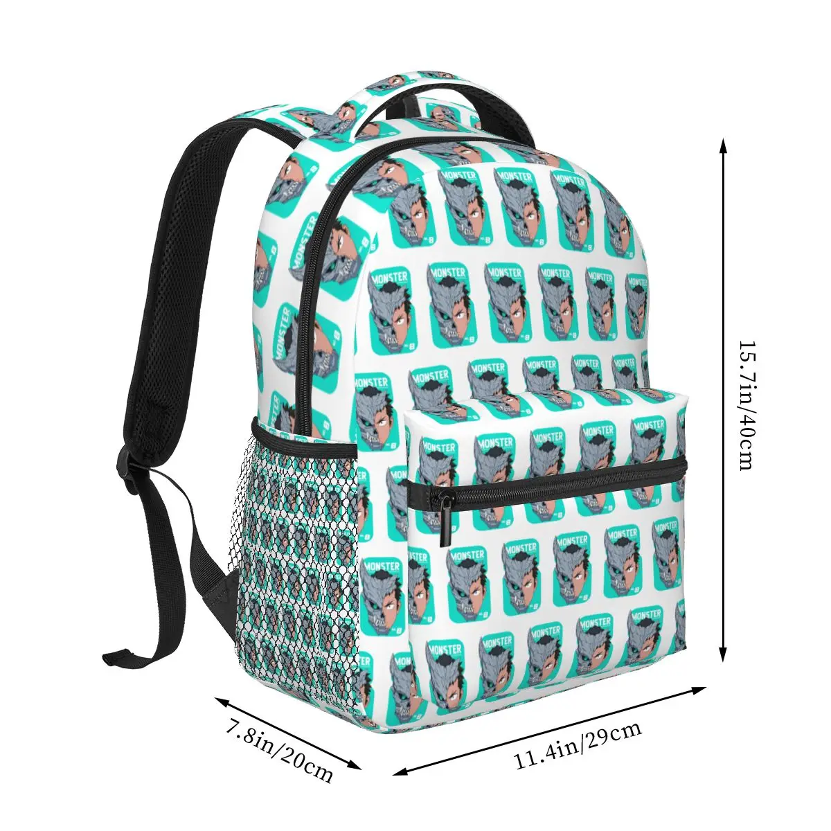 Kaiju No. 8 Monster Sweeper Inc Student Backpack School Bag Hiking Travel Daypack for Boys Girls Fashion Bookbag Shoulder Bags