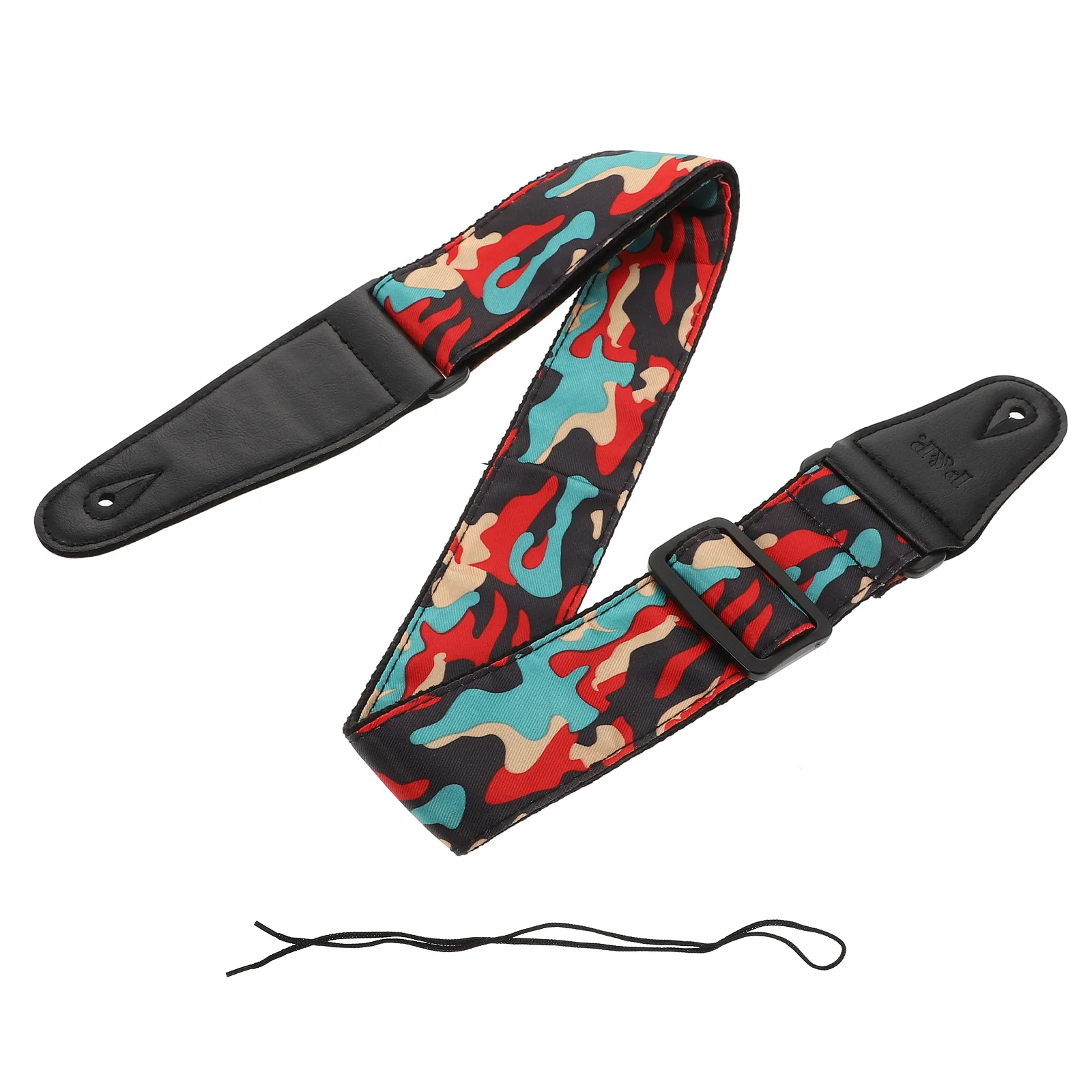 1 قطعة حزام الغيتار التمويه قابل للتعديل للجيتار الصوتي الكهربائي تنفس القطن بولي Pu خفيفة الوزن مقاومة للاهتراء