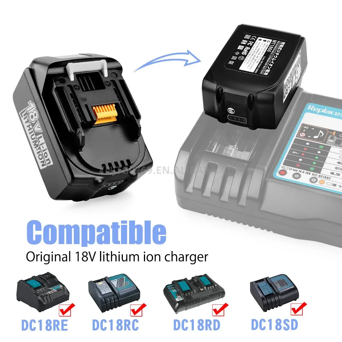 KC Certified HOT replacement batteries for makita 18V power tool battery 6Ah BL1860 BL1830 BL1850 battery