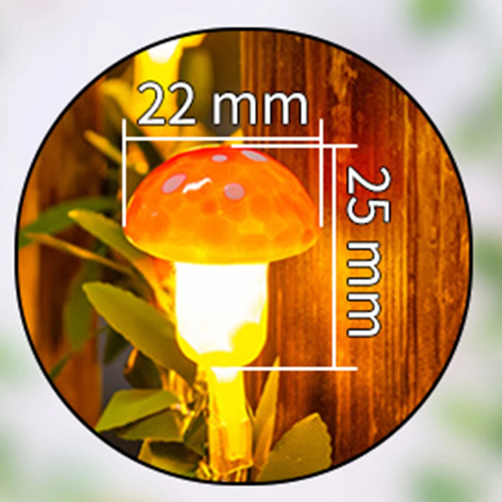 Mushroom String Lights with Button Control Mode Easter LED Light, Farmhouse Egg String Lights, Decorações para Jardim